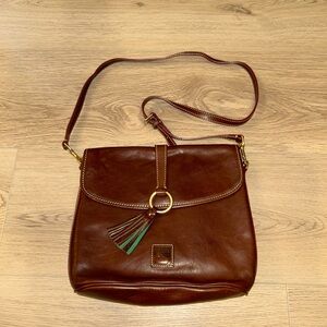 Dooney & Bourke Rich Brown Leather Crossbody Bag